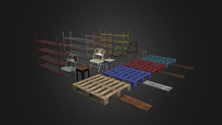 Old Factory Furniture – Modello 3D gratuito STL