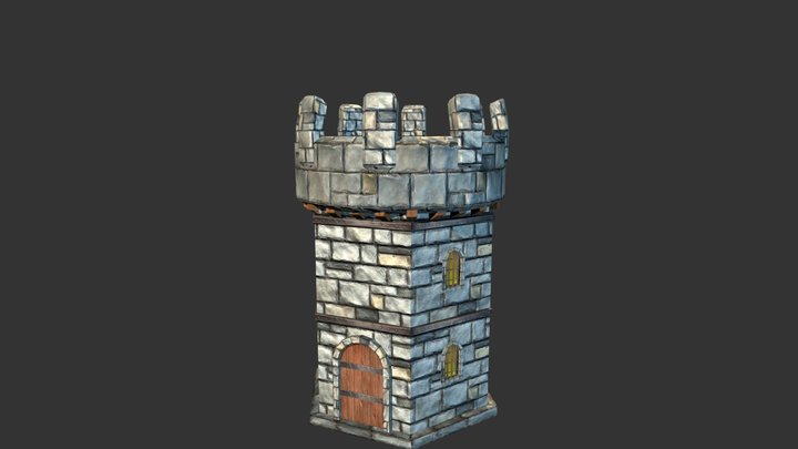 Defense Tower - Low Poly Game Asset 3D Model