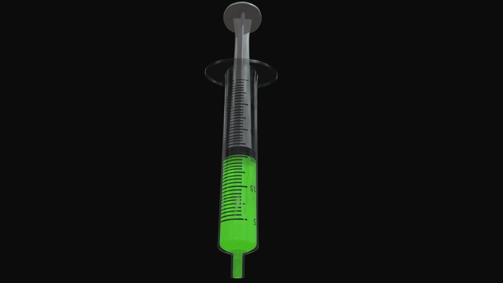 Unknown substance syringe 3D Model