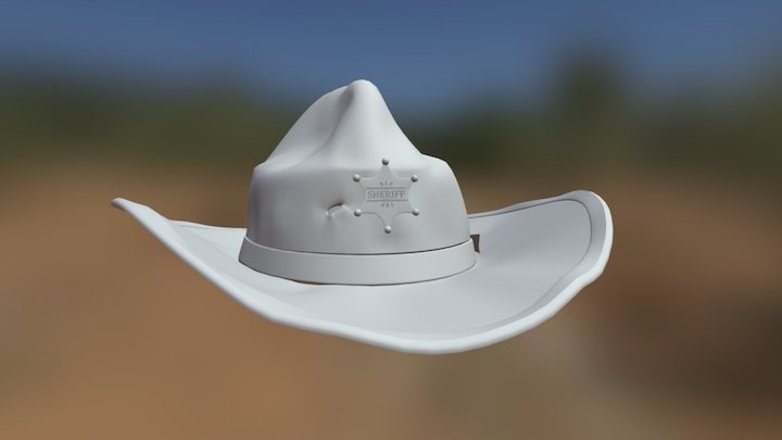 Wild West Cowboy Hat 3D Model