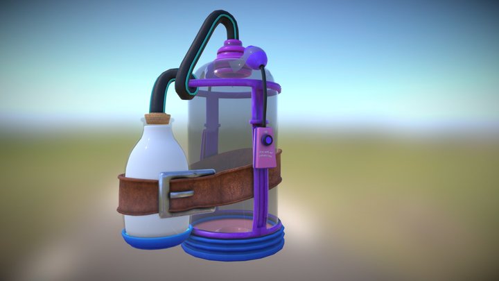 Adult milking device - Secondlife item 3D Model