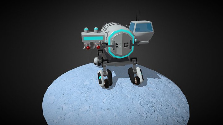 Space Attack Rover 3D Model