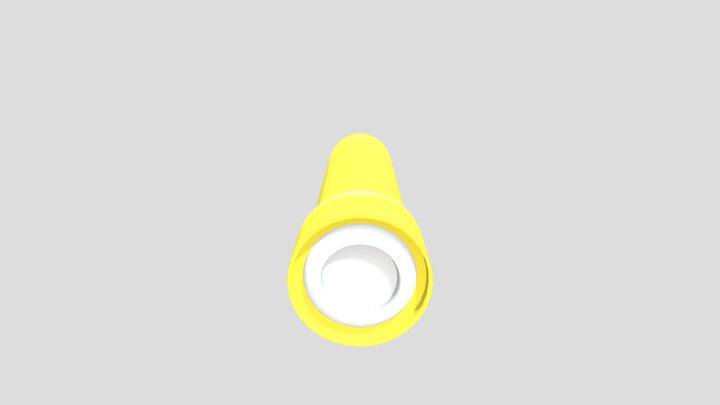Low Poly Flash Light 3D Model