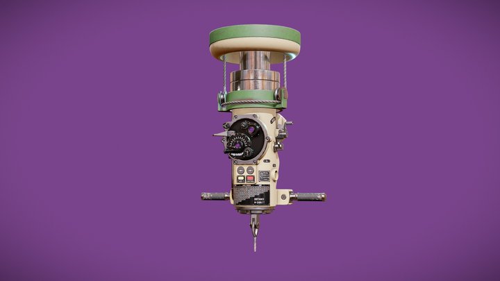 D-2 Submarine Periscope Game Asset 3D Model