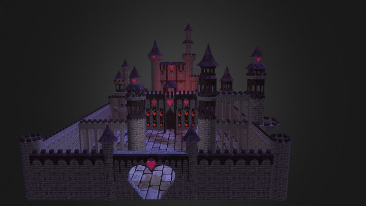 Modular castle. Alice in wonder 3D Model