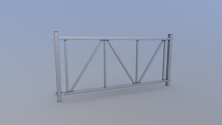 Metal fence 3D Model