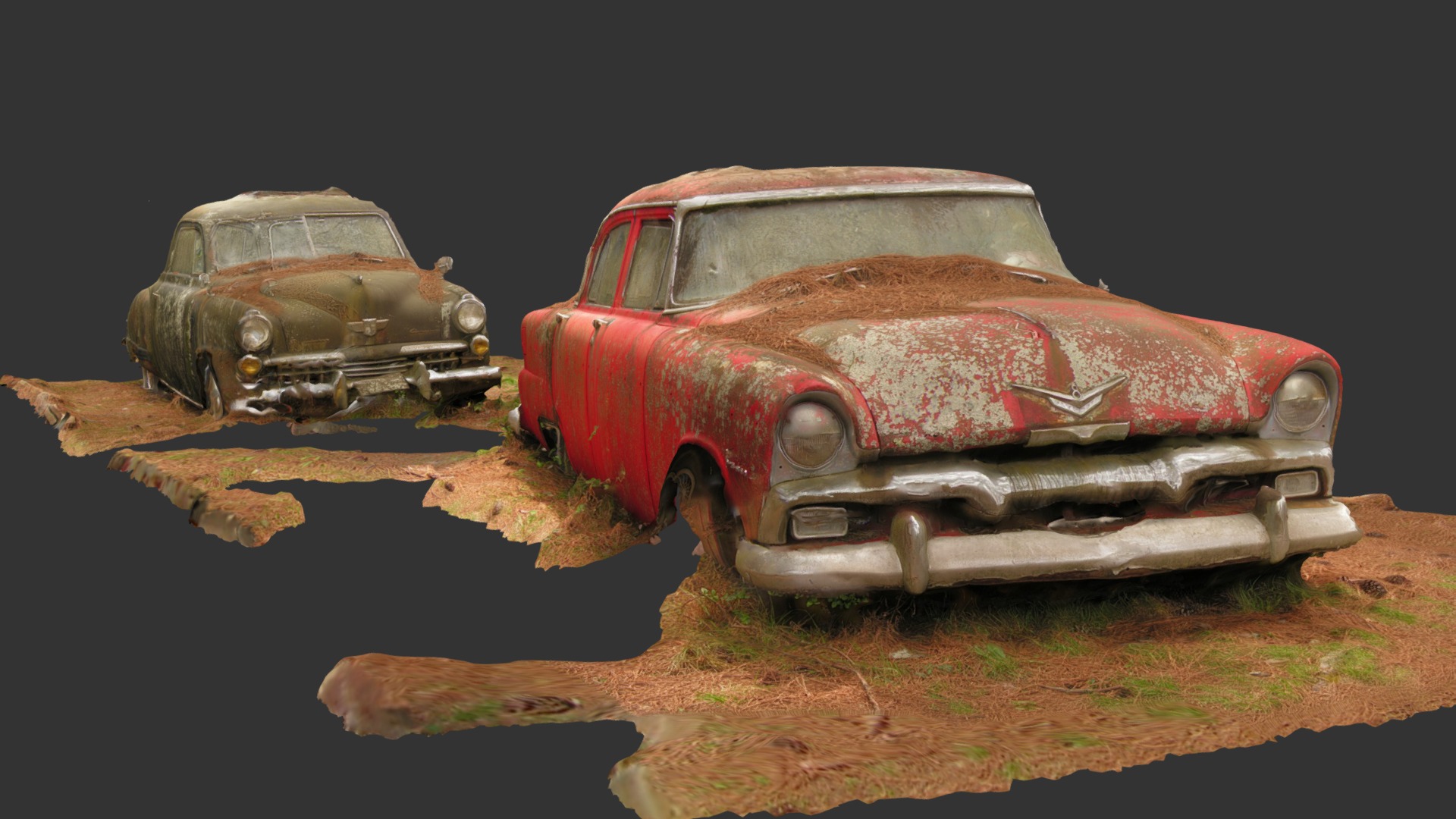 3D model Plymouth Belvedere and Studebaker Champion - This is a 3D model of the Plymouth Belvedere and Studebaker Champion. The 3D model is about a couple of old cars.