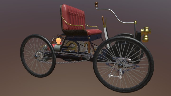 Car Steampunk Vintage 3D Model