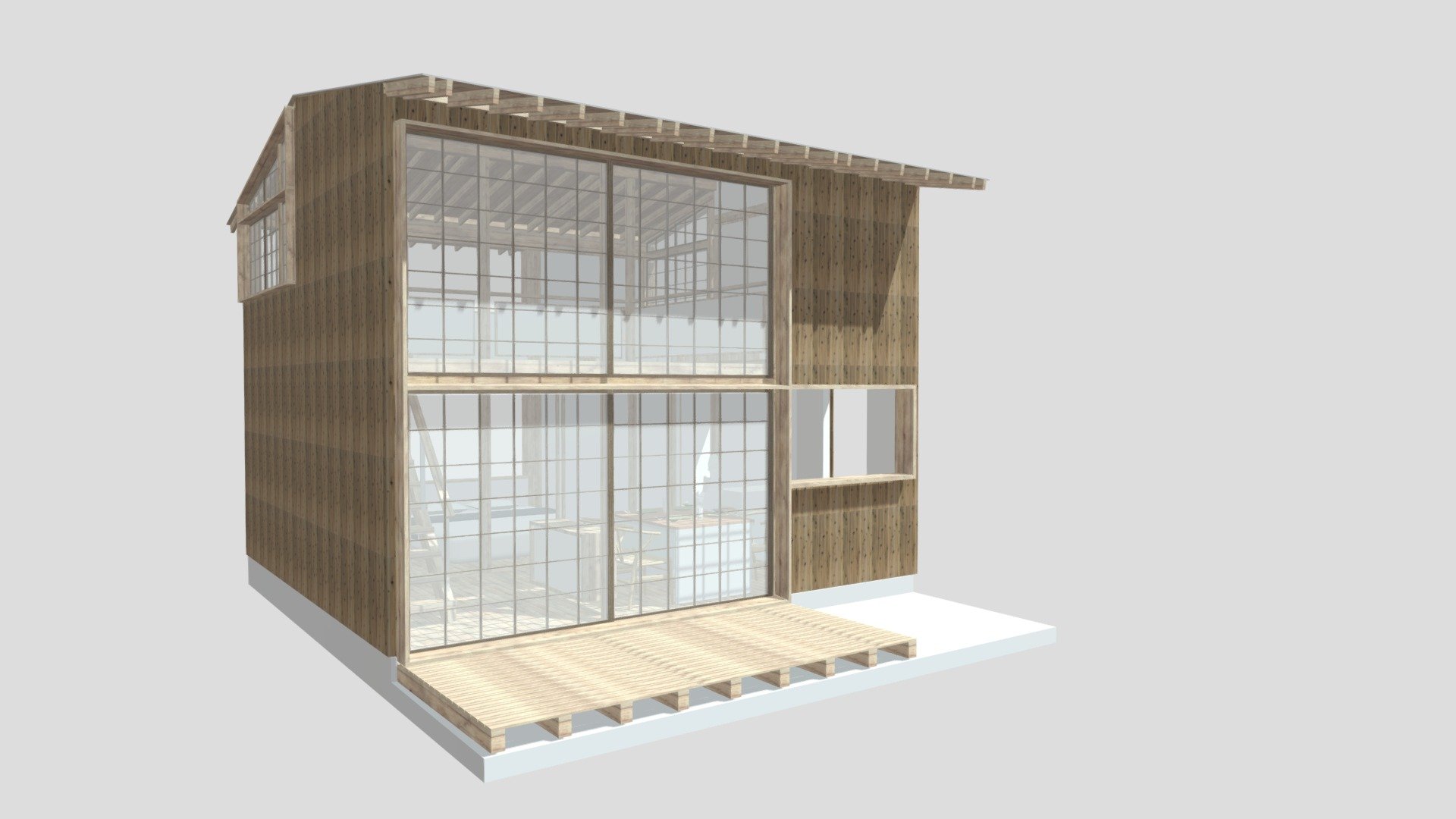 MINIMUM CASE STUDY HOUSE / Masuzawa 最小限住宅 増沢洵 - 3D model