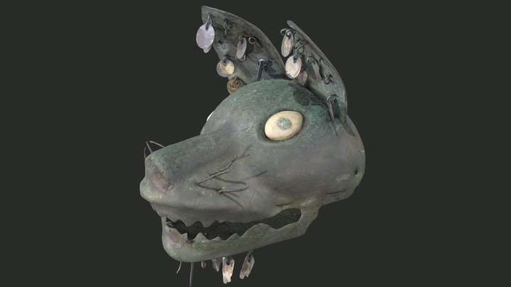 Fox Headdress Ornament, Peru, 100-800 AD 3D Model