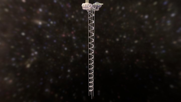 Spiral Building On Top 3D Model