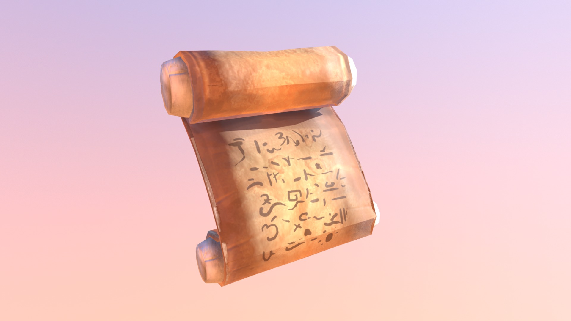3D model Ancient Scroll ISC - This is a 3D model of the Ancient Scroll ISC. The 3D model is about a brown ceramic jug.