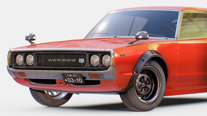 Datsun 240k GT1972 | www.vecarz.com – Modèle 3D gratuit STL