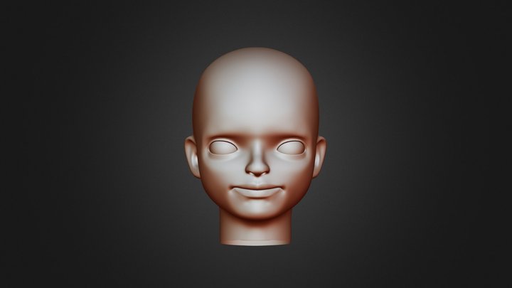 Med Poly Base Head Mesh 3D Model