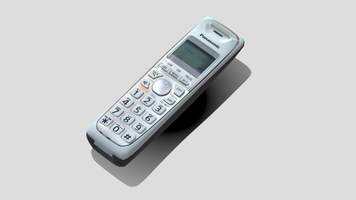 Cordless phone in Blender, fbx and glb 3D Model