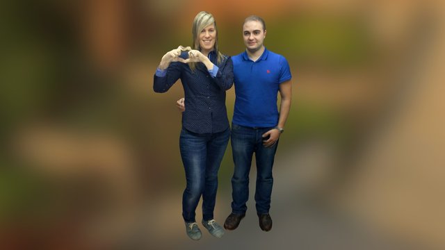 Estefy y Miguel 3D - Voxelart 3D Model