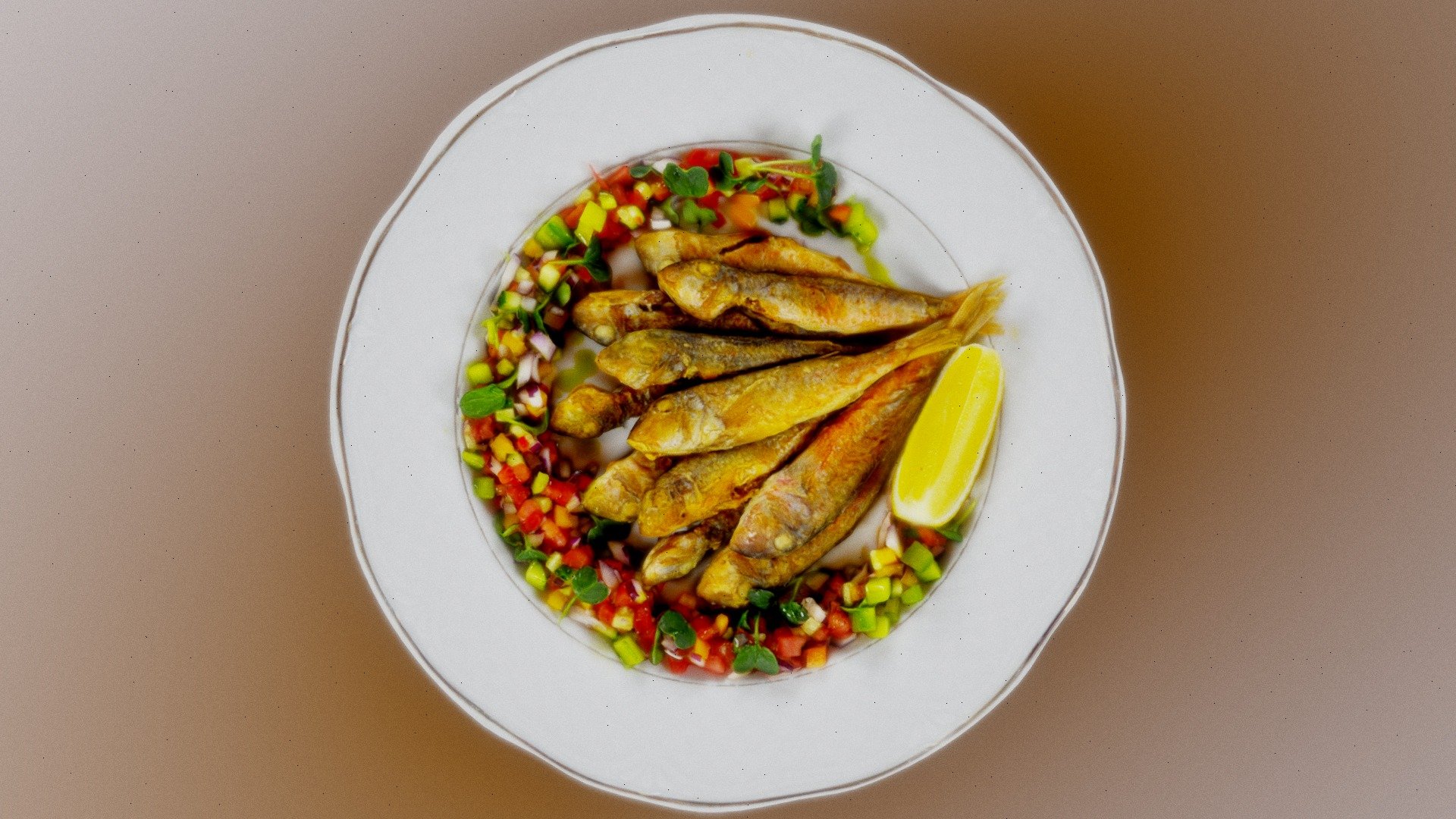 Fish Barabulka on a plate Барабулька на тарелке - 3D model by Moryak ...