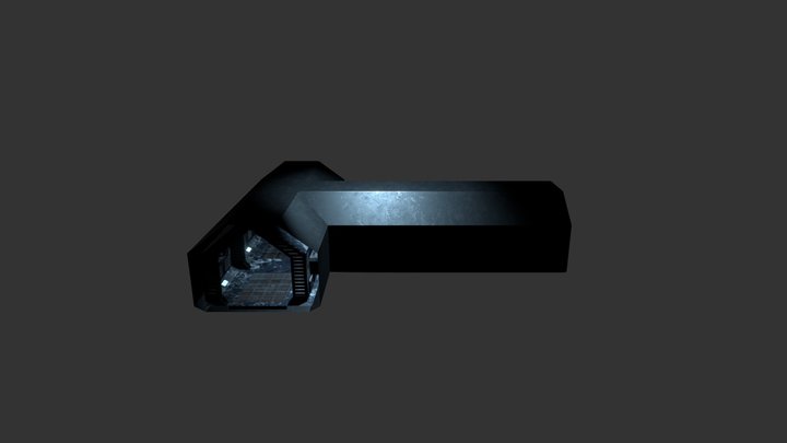Spaceship Hallway with Robot Animation 3D Model