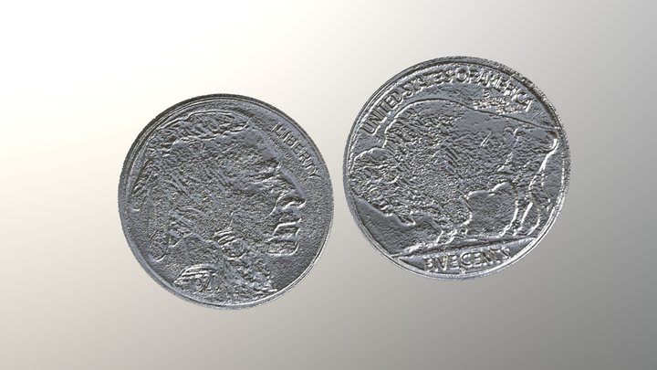 Coin based off height map 3D Model