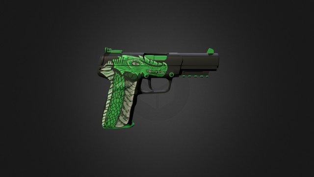 Five-seven Dragon force Green 3D Model