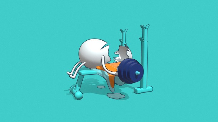 Egg-xaggerated workout 3D Model