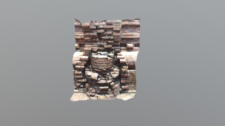 Wall of Candi Blandongan 3D Model