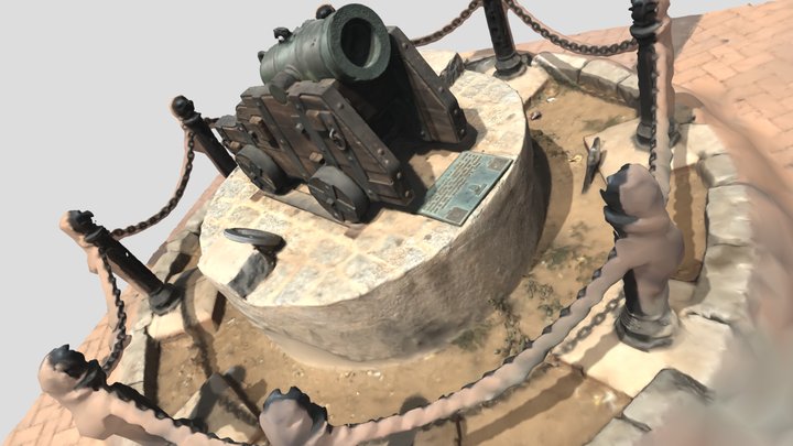 Cannon Monument - Fuengirola (Spain) 3D Model