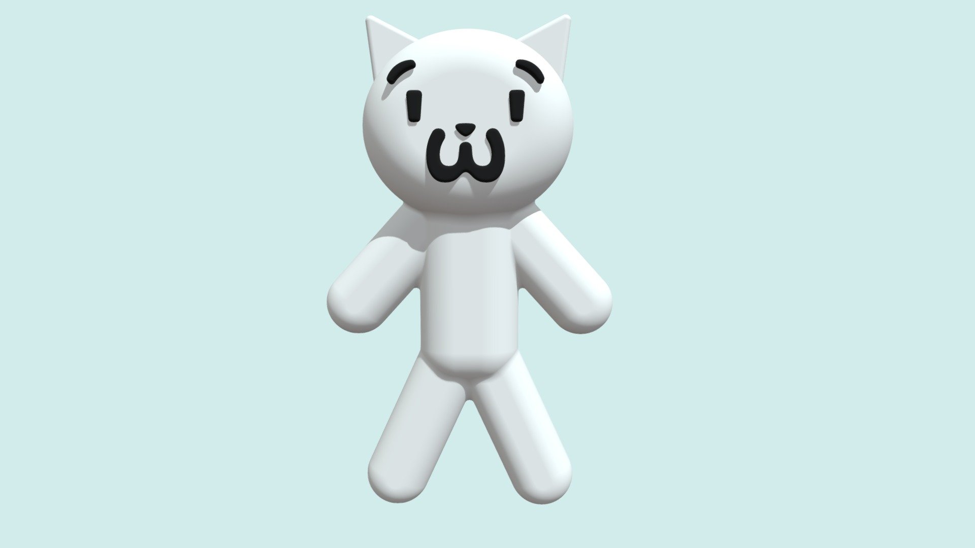 Syobon Action / Cat Mario (and nekoamon) - 3D model by .dee