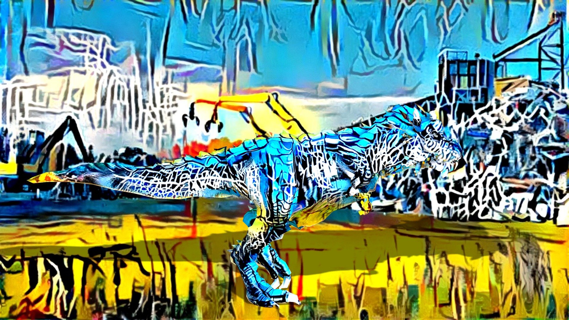 Tyranno  ( J. M. Basquiat style )