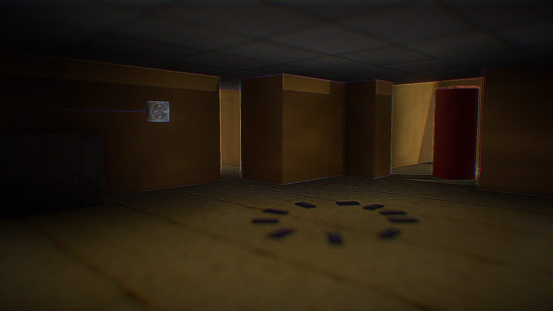 Backrooms found footage 3 still life scene - Download Free 3D model by