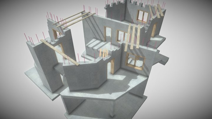 Construction. Street 3D Model