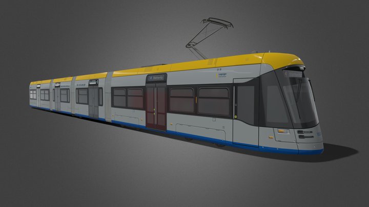 Leipzig XL Tram 3D Model