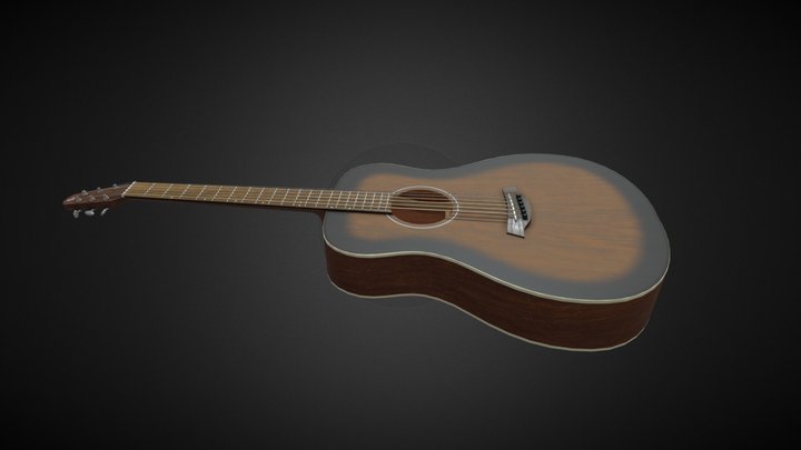 Acoustic Guitar Baton Rouge 3D Model