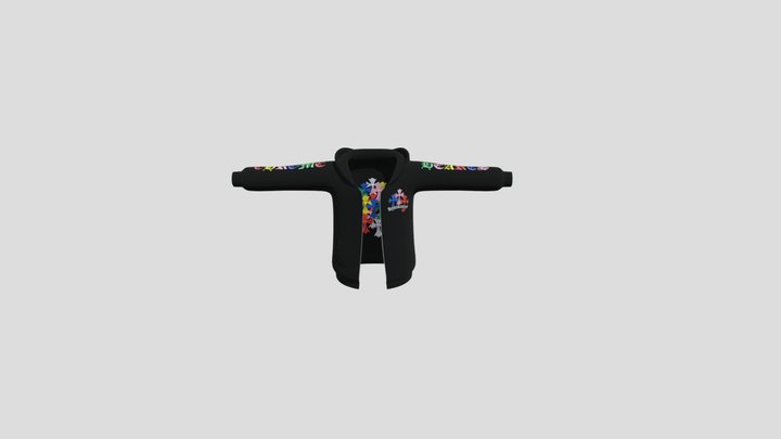 zip hoodie Chrome Hearts 3D Model