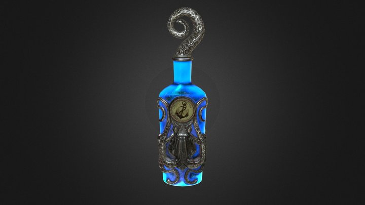 Bioshock Infinite Fan Art -Undertow Vigor Bottle 3D Model