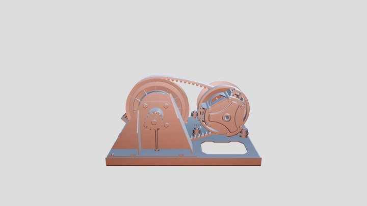 Рамка одноопорная под ведомый шкив 3D Model