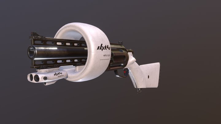 Gun with autoaim 3D Model