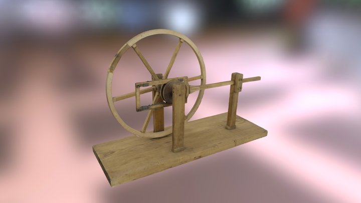 Christopher Polhem mechanical wooden modelTM1358 3D Model