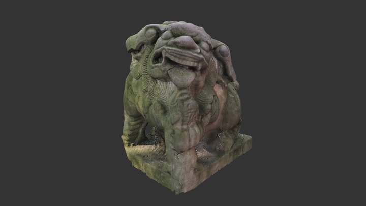Statue - Temple Lion 3D Model