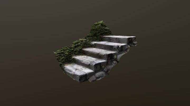 Wooden stairs 3D Model