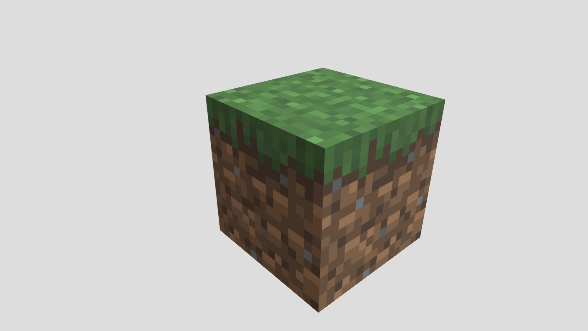 Block Of Grass From The Game Minecraft - Minecraft Grass Block