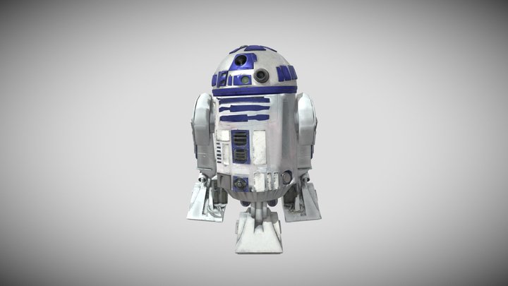 R2-D2 Model For Games 3D Model