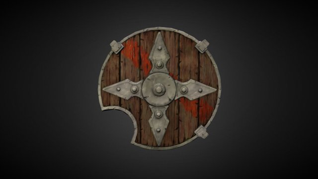 Stylized Shield 3D Model