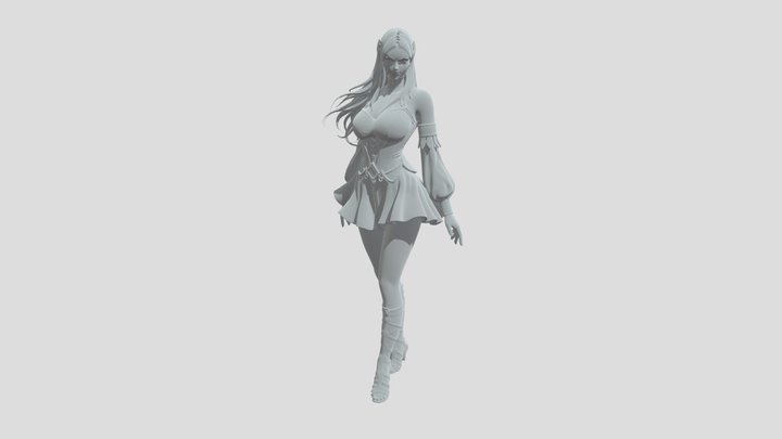 Sea girl soul land 3D Model