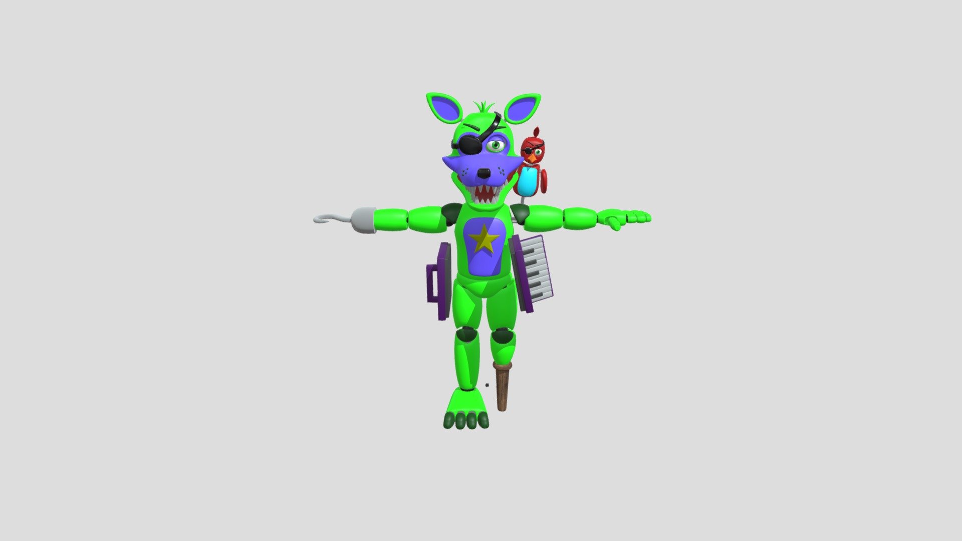 rockstar-foxy-fnaf - 3D model by 115007139 [9bd655d] - Sketchfab