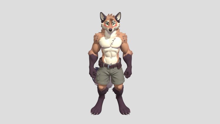 Fox in shorts 3D Model
