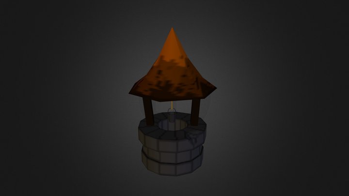 1st Year - Low Poly Well 3D Model
