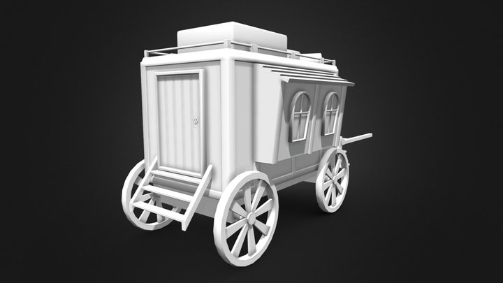 Mobile Home Wagon/Carriage 3D Model