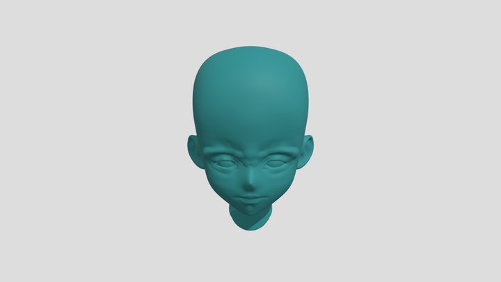 Head + eyes 3D Model
