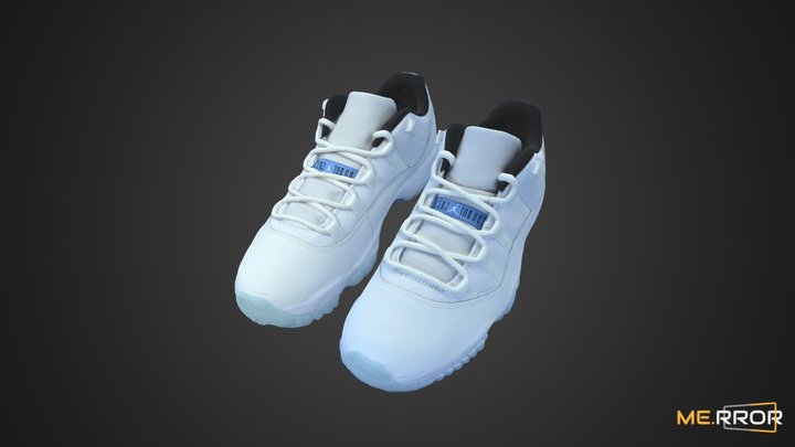 Light Blue Running Shoes 3D Model